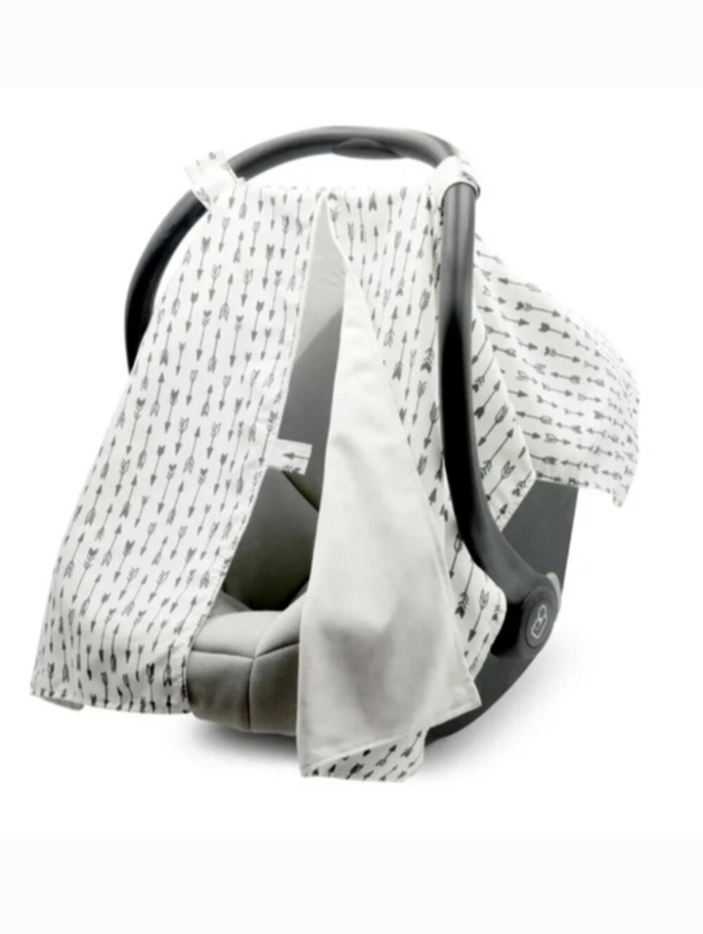 Go By Goldbug Baby Car Seat Canopy Shade Cover Gray/White Arrows Neutral E